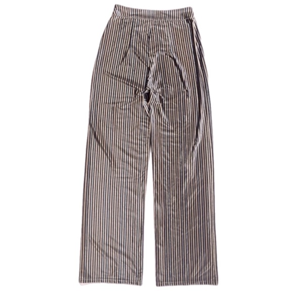 NWOT Zara High Waisted Palooza Velvet Striped Pants Size Medium - Picture 8 of 8